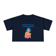 Crop Tee — Retro Pop Art 'Grippy Socks Vacation' Graphic T-shirt Top