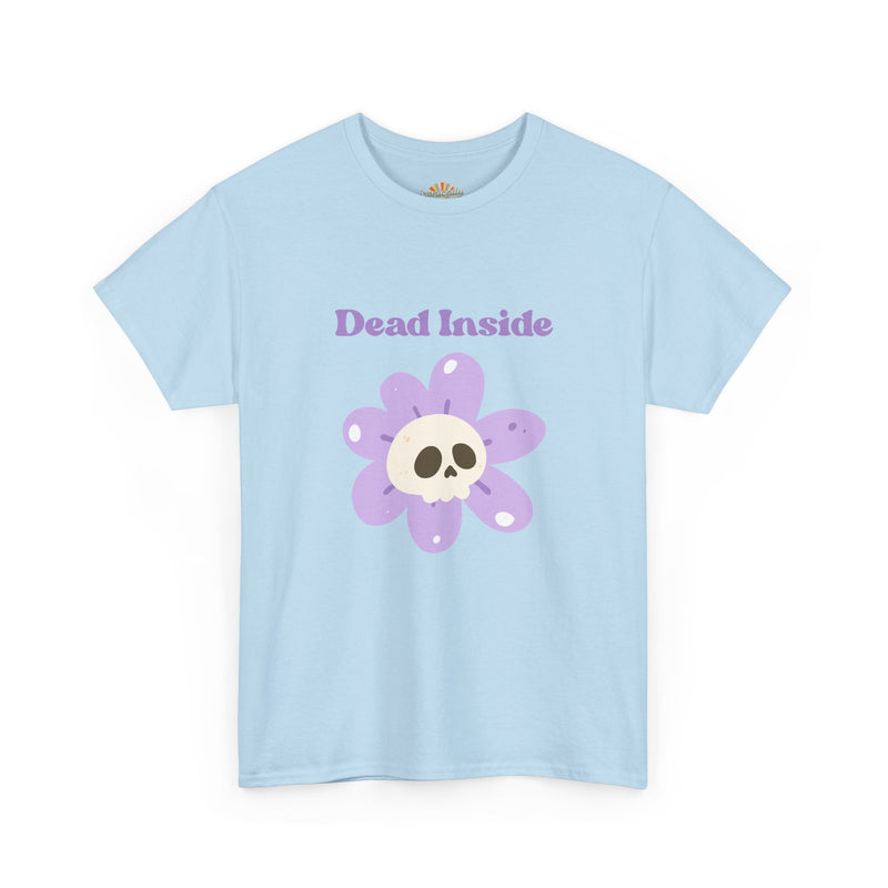 Graphic Tee — "Dead Inside" Skull Flower Mental Health Awareness T-Shirt