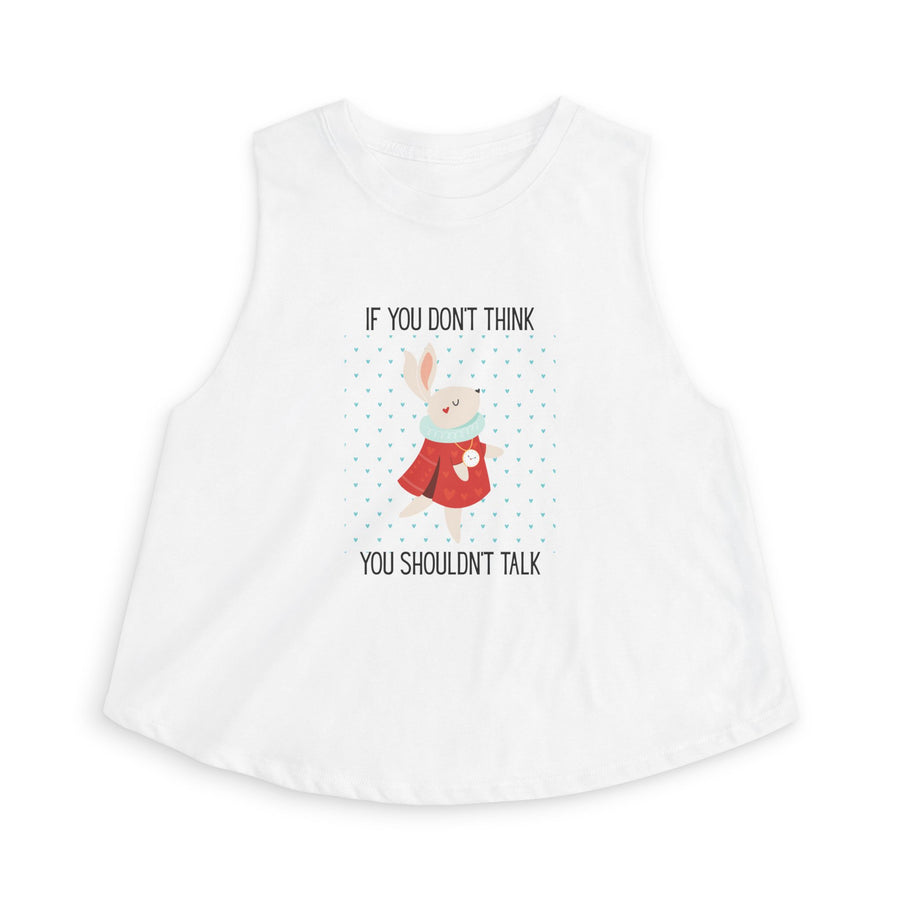 Crop Top — "If You Don't Think You Shouldn't Talk" Wonderland Casual Tank