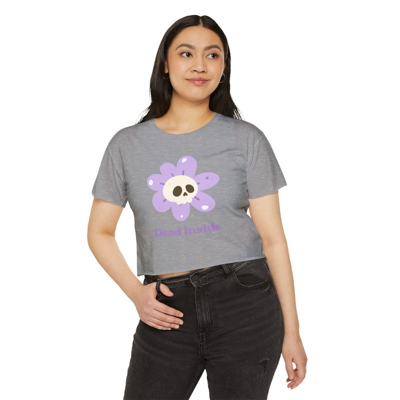 Women's Festival Crop Top Tee - Dead Inside