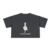 Yoga Duck Women's Crop Tee — 'Namafuckingaste' Graphic T-shirt Top