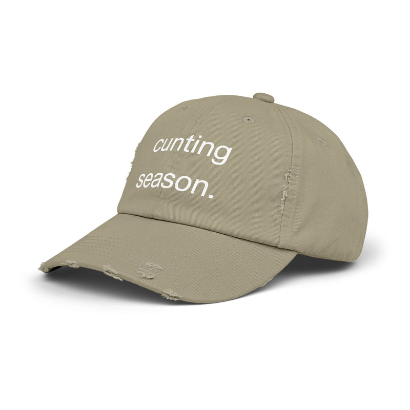 Distressed Hat - "Cunting Season" Sassy Baseball Cap