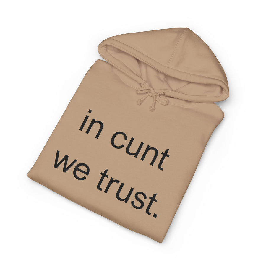 Statement Hoodie — "In Cunt We Trust" Hooded Sweatshirt