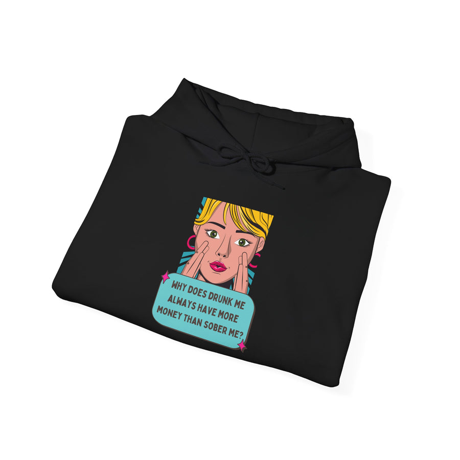 Pop Art Hoodie — Drunk Me Graphic Hooded Sweatshirt