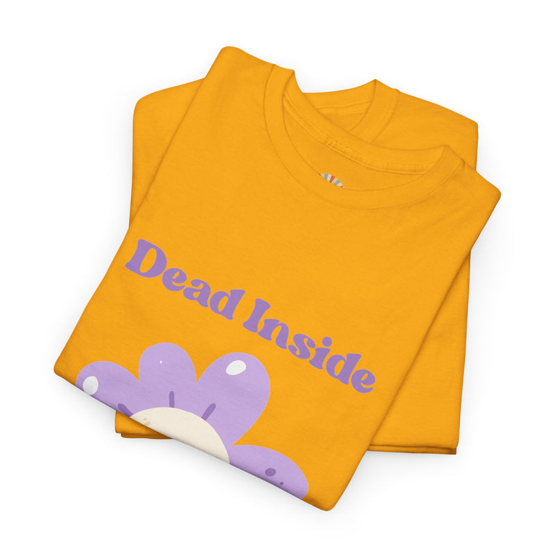 Graphic Tee — "Dead Inside" Skull Flower Mental Health Awareness T-Shirt