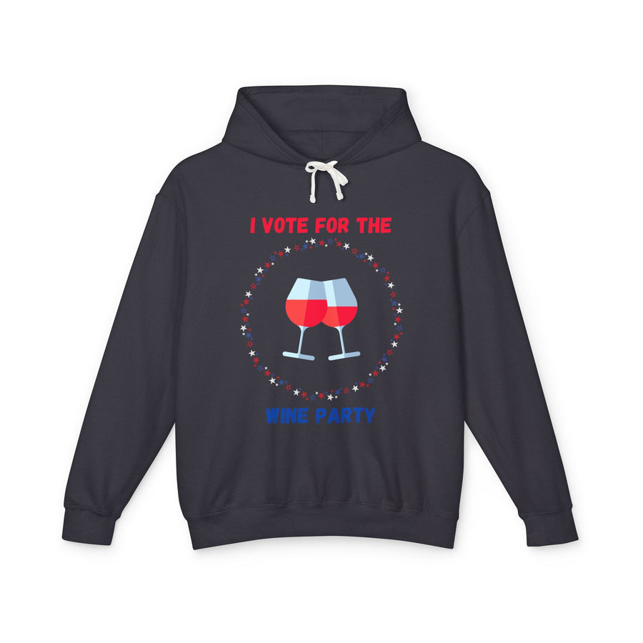 Wine Party - Unisex Lightweight Hooded Sweatshirt