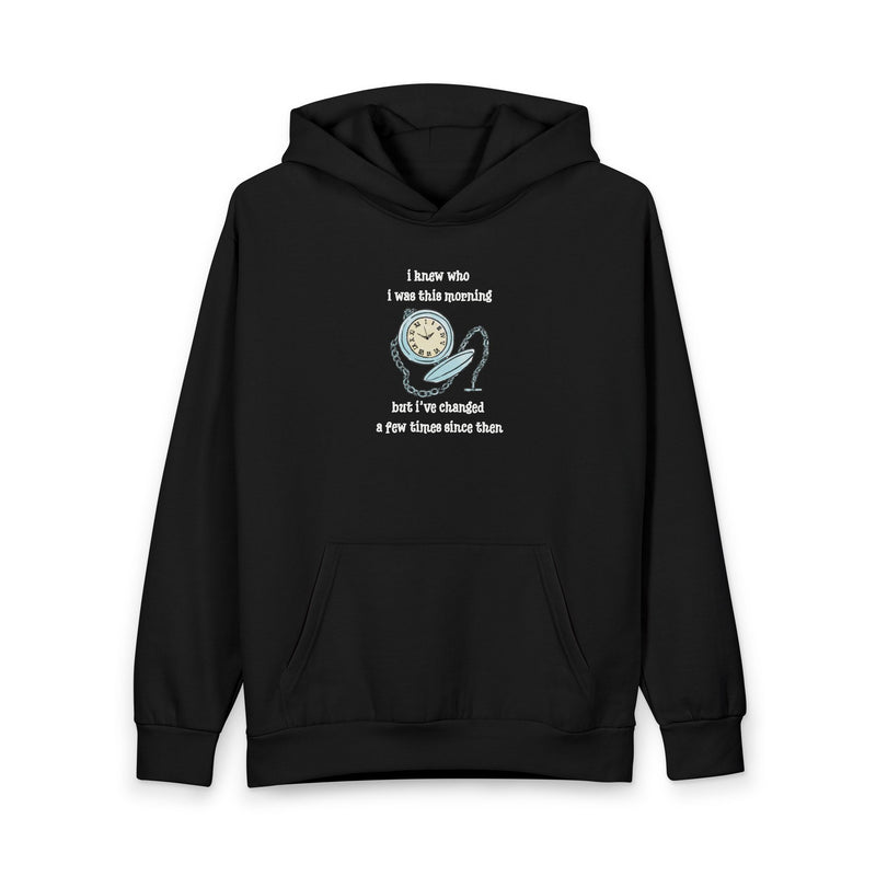 Wonderland Urban Heavyweight Graphic Hoodie "I Knew Who I Was This Morning"