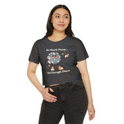 Festival Crop Top T-shirt— “So Much Panic… Not Enough Disco” Graphic Tee