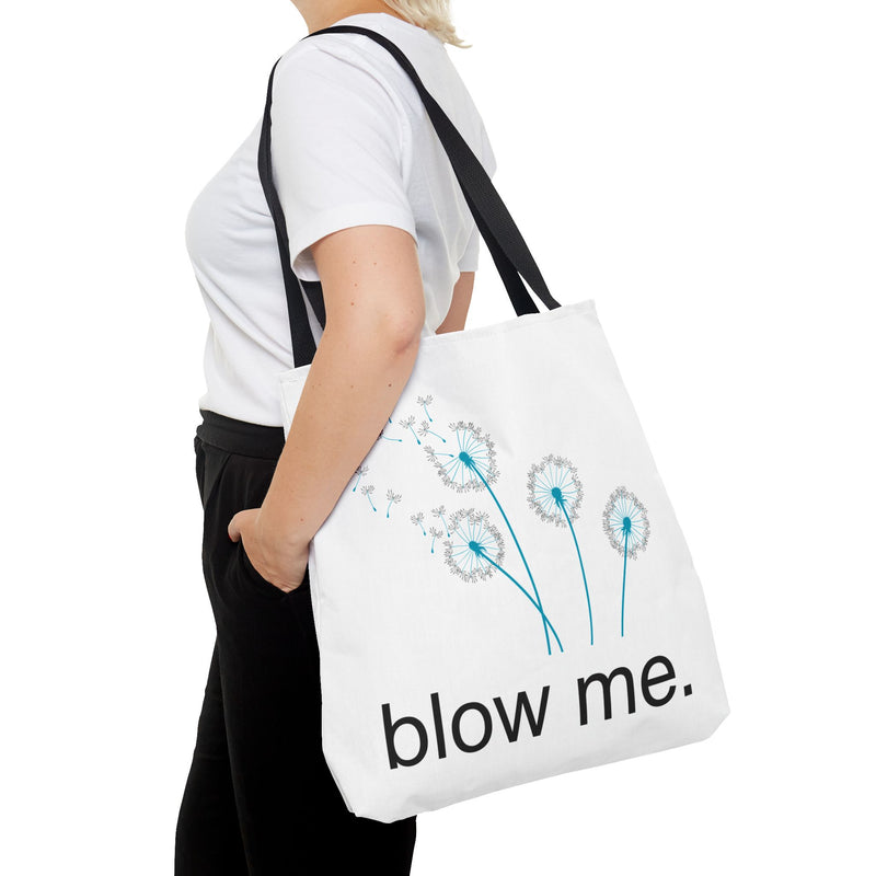 Large 18" x 18" Tote Bag — Dandelion "Blow Me" Tote