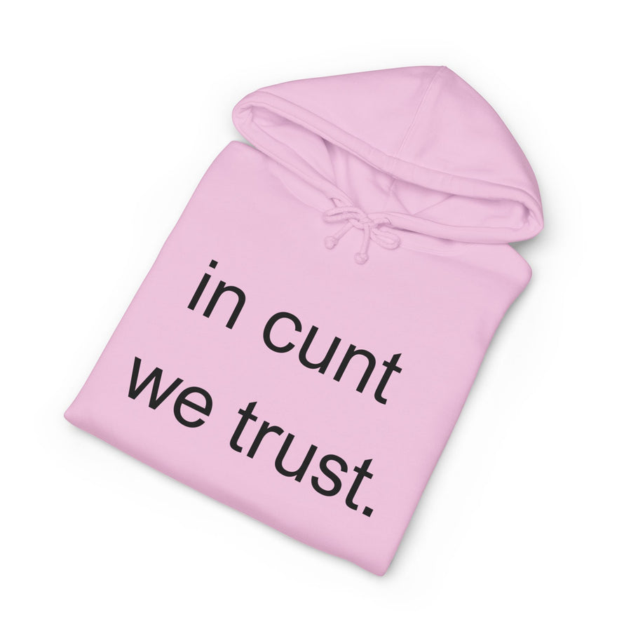 Statement Hoodie — "In Cunt We Trust" Hooded Sweatshirt