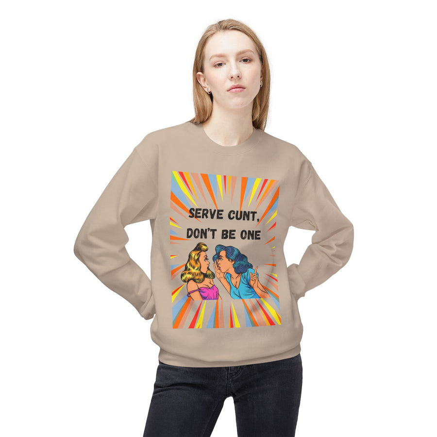 Serve Cunt - Unisex Midweight Softstyle Fleece Crewneck Sweatshirt