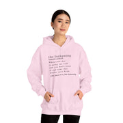 Graphic Hoodie — Minimalist 'the fuckening' Definition Hooded Sweatshirt