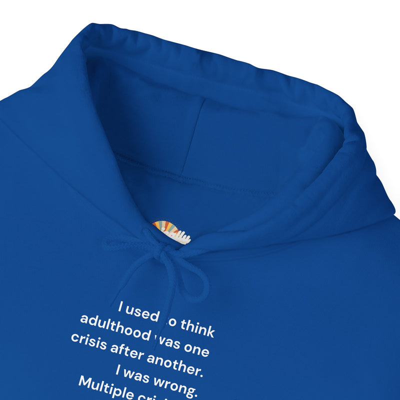 Graphic Text Hoodie — 'Adulthood' Hooded Sweatshirt
