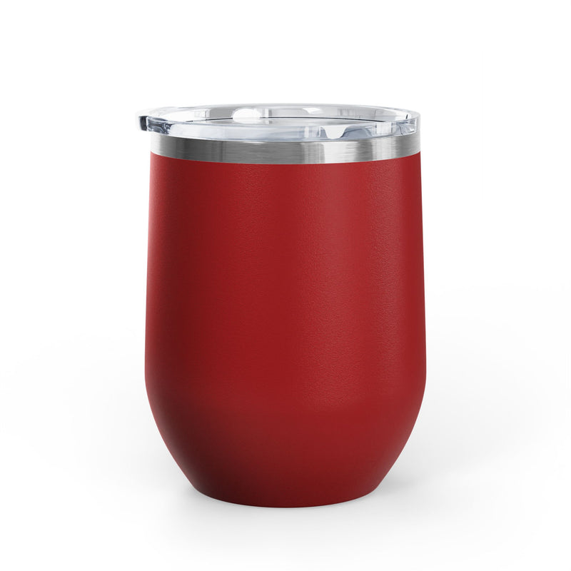 Retro Pop Art - "I Need to Teach My Facial Expressions to Use Their Inside Voice" Stainless Steel 12oz Insulated Wine Tumbler