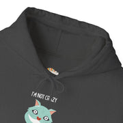 Graphic Hoodie — "I’m Not Crazy, My Reality Is Just Different From Yours" Wonderland Hooded Sweatshirt