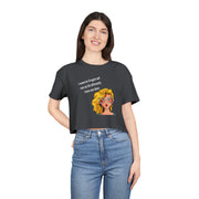 Women's Crop Tee — Retro Pop Art Girl 'I Wanna Be 14 Again' T-Shirt Top