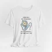 Graphic T‑Shirt — 'I Knew Who I Was This Morning'  Wonderland Quote Tee