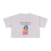 Crop Tee — Retro Pop Art 'Grippy Socks Vacation' Graphic T-shirt Top