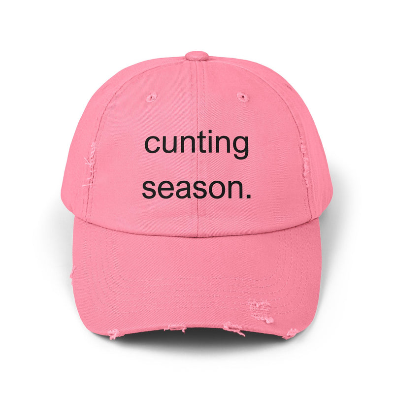 Distressed Hat - "Cunting Season" Sassy Baseball Cap