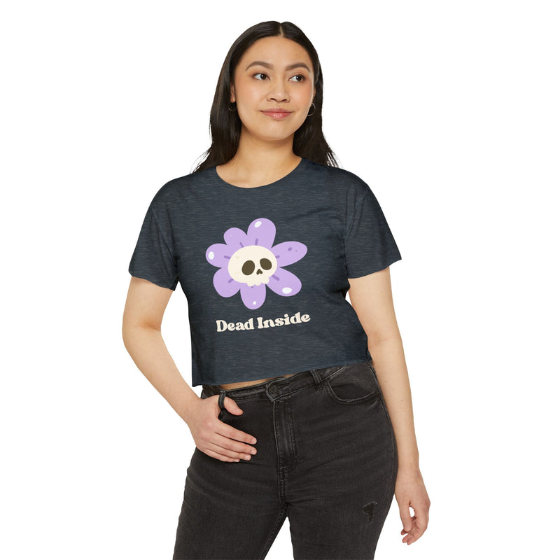 Women's Festival Crop Top Tee - Dead Inside