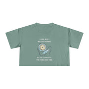 Crop Tee —  "I Knew Who I Was This Morning..." Wonderland T-shirt Top