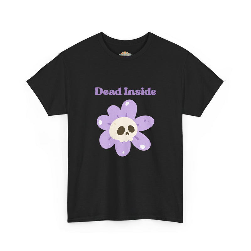 Graphic Tee — "Dead Inside" Skull Flower Mental Health Awareness T-Shirt
