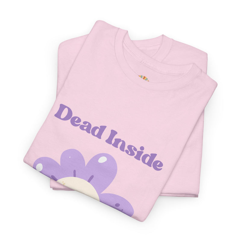 Graphic Tee — "Dead Inside" Skull Flower Mental Health Awareness T-Shirt