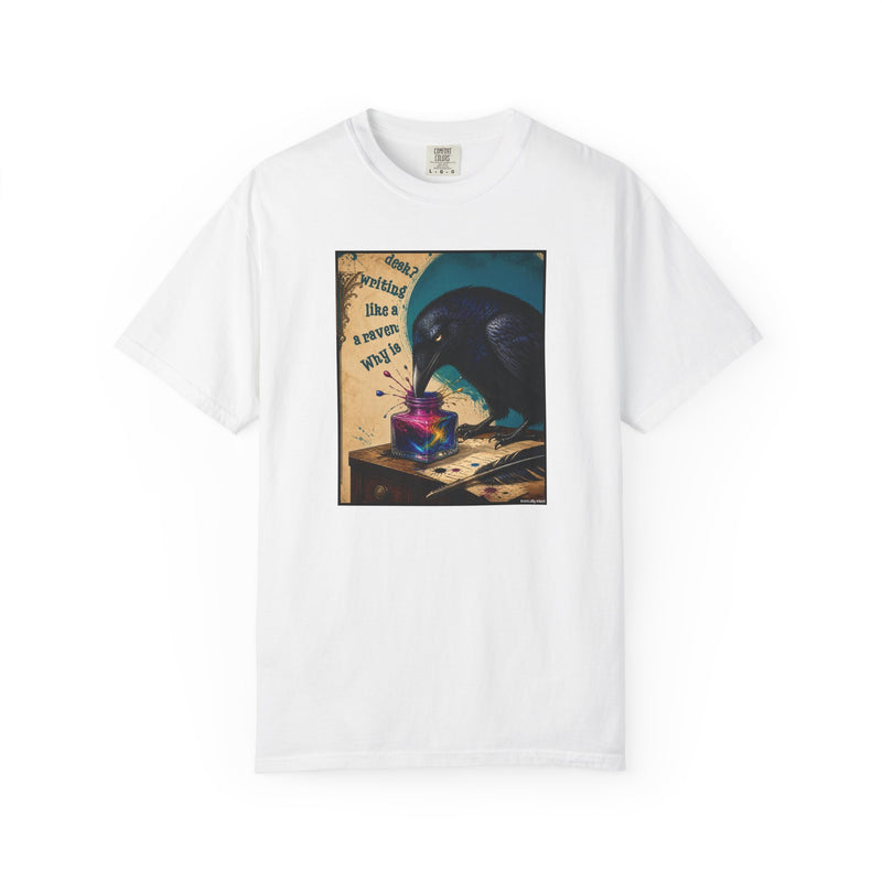 'Why is a Raven Like a Writing Desk' Wonderland T-Shirt — Comfort Colors 1717 Graphic Tee