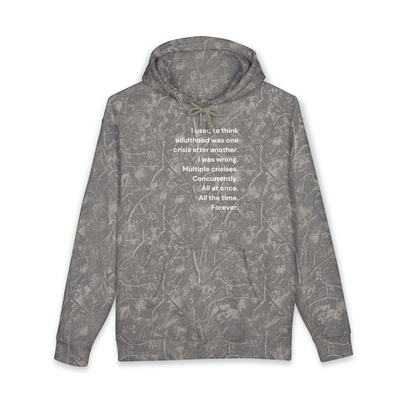 Camo Hoodie — 'Adulthood' Heavyweight Hooded Sweatshirt