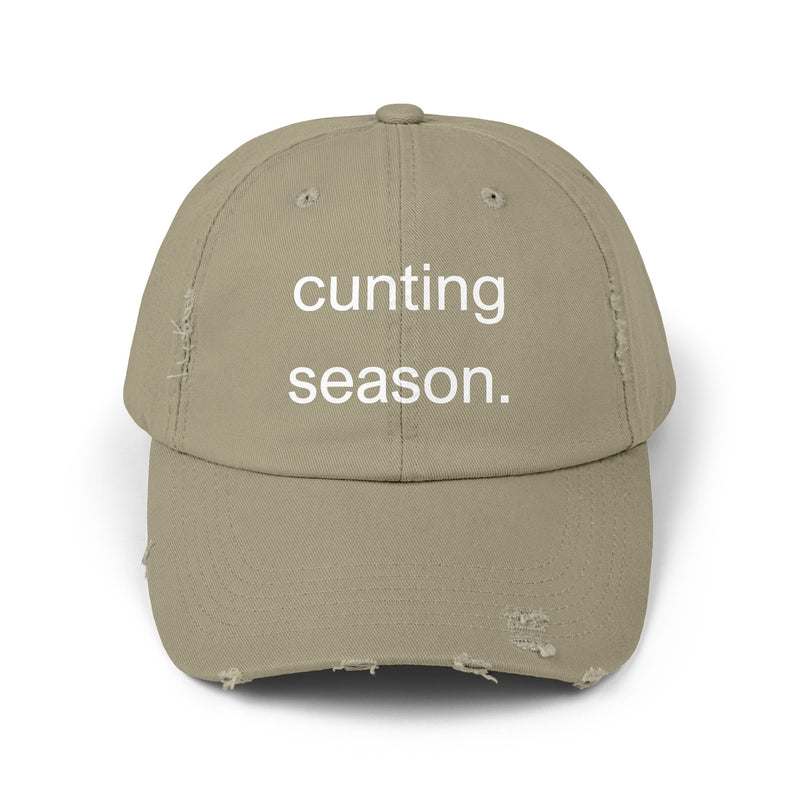 Distressed Hat - "Cunting Season" Sassy Baseball Cap
