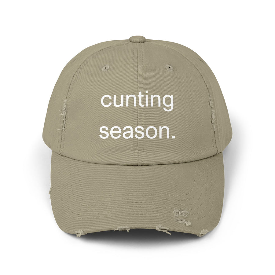 Distressed Hat - "Cunting Season" Sassy Baseball Cap