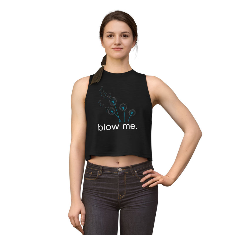 Festival Crop Top — Dandelion "blow me." Graphic Tank