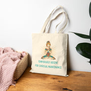 Tote Bag — "Temporarily Absent for Spiritual Maintenance" Yoga Meditation Canvas Tote