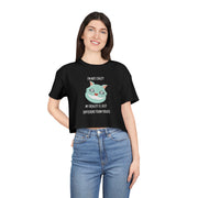 Women's Crop Tee — 'I'm Not Crazy! My Reality Is Just Different From Yours' Wonderland Graphic T-shirt Top