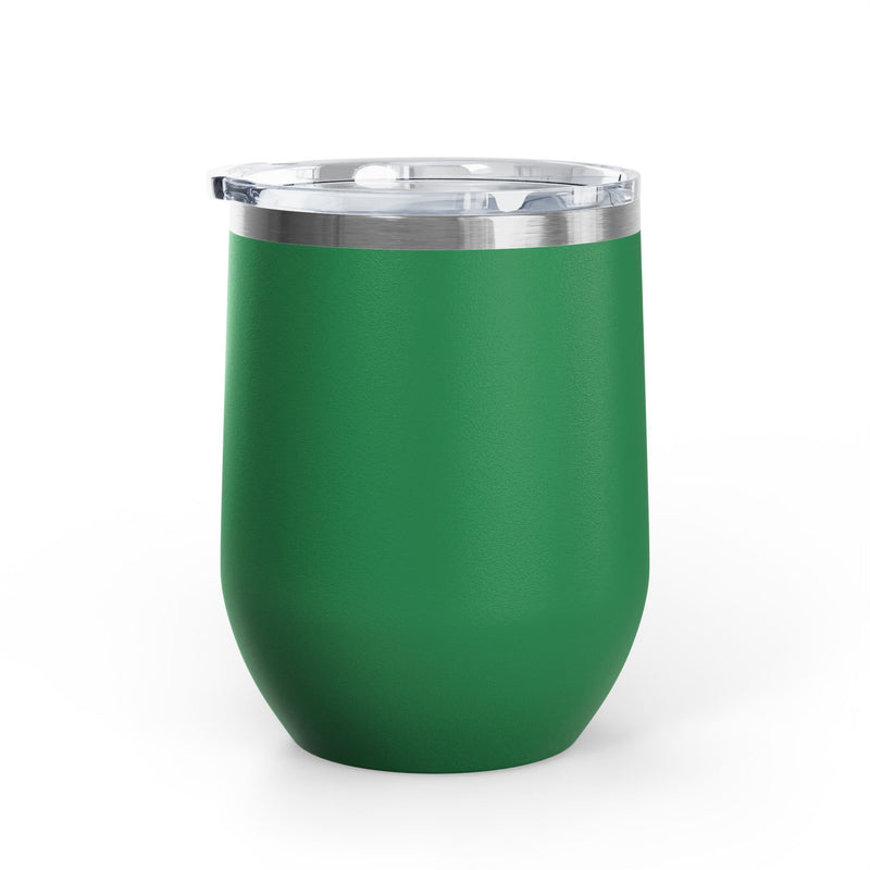 Retro Pop Art - "I Need to Teach My Facial Expressions to Use Their Inside Voice" Stainless Steel 12oz Insulated Wine Tumbler