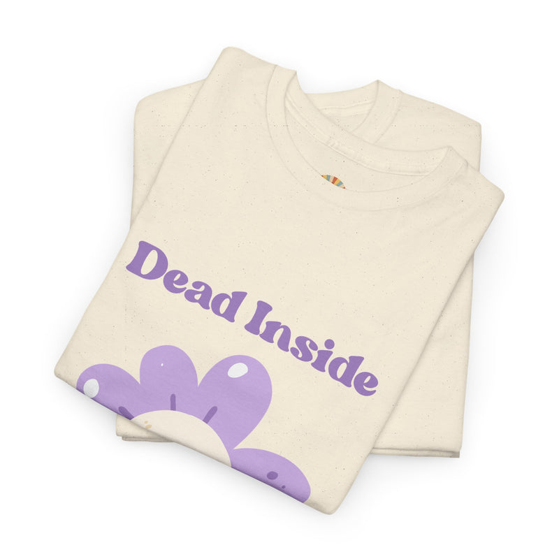 Graphic Tee — "Dead Inside" Skull Flower Mental Health Awareness T-Shirt