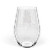 Stemless Wine Glass – Pop Art: “I Think I'm Getting Real Close to a Grippy Socks Vacation”