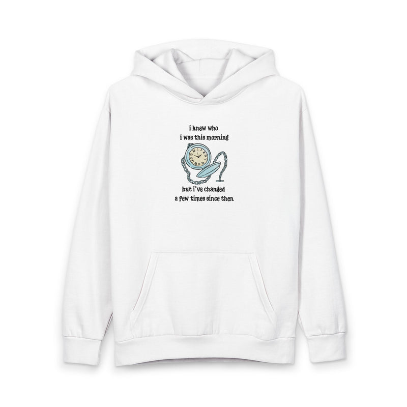 Wonderland Urban Heavyweight Graphic Hoodie "I Knew Who I Was This Morning"