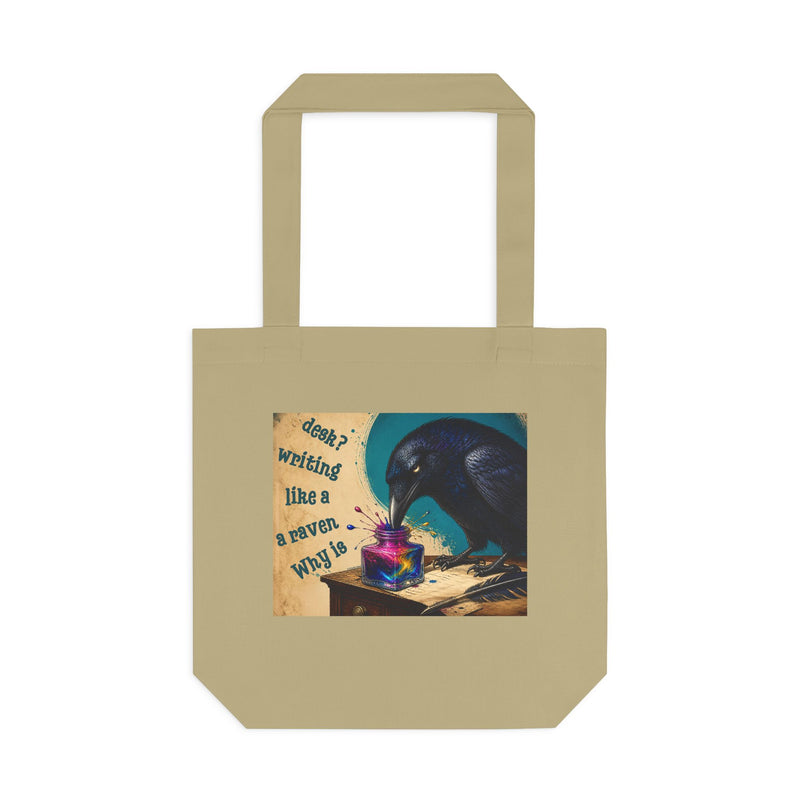 Wonderland "Why is a Raven Like a Writing Desk?" Cotton Tote Bag