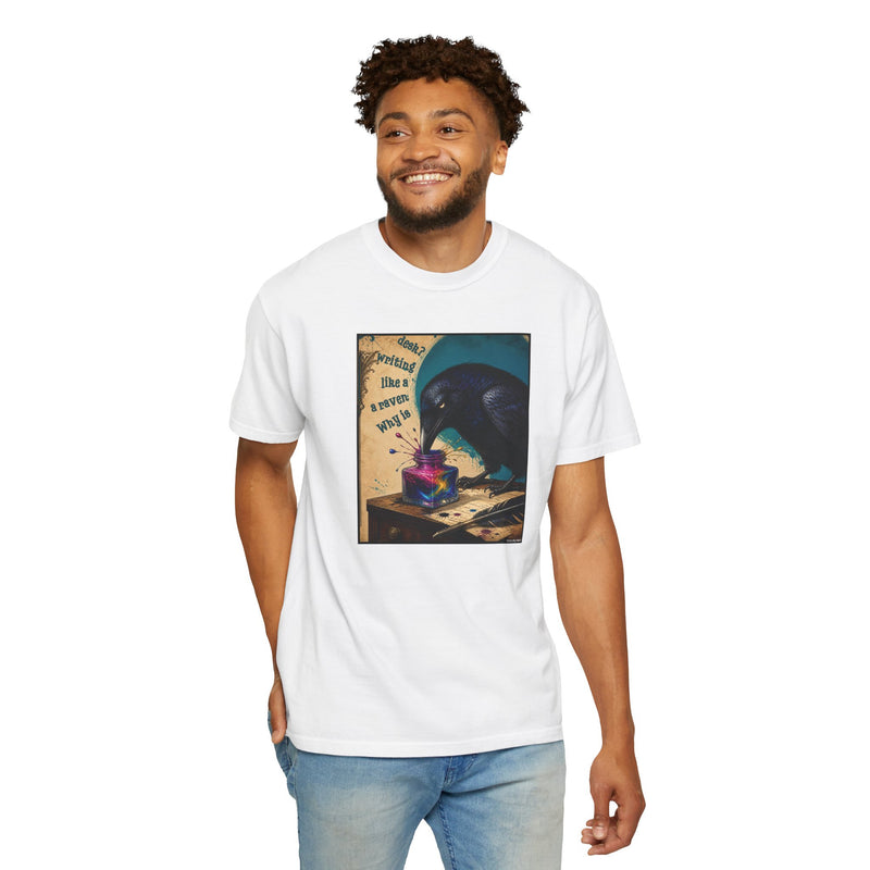 'Why is a Raven Like a Writing Desk' Wonderland T-Shirt — Comfort Colors 1717 Graphic Tee