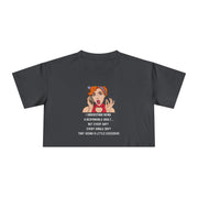 Women's Crop Top T-Shirt — Retro Pop Art 'Being Responsible Every Day?' Graphic Crop Tee