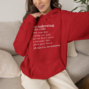 Graphic Hoodie — Minimalist 'the fuckening' Definition Hooded Sweatshirt
