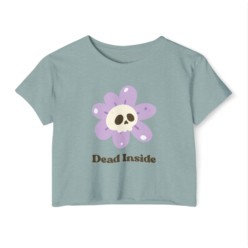 Women's Festival Crop Top - "Dead Inside" Graphic Tee