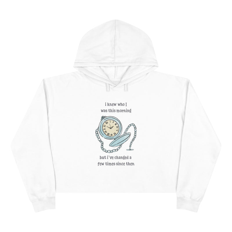 Wonderland “I Knew Who I Was This Morning” Lane Seven Crop Hoodie