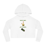 Drop Dabs Not Bombs  - Women’s Cropped Hooded Sweatshirt