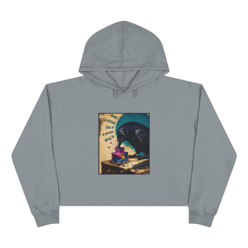 Wonderland "Why is a Raven Like a Writing Desk" Lane Seven Crop Hoodie