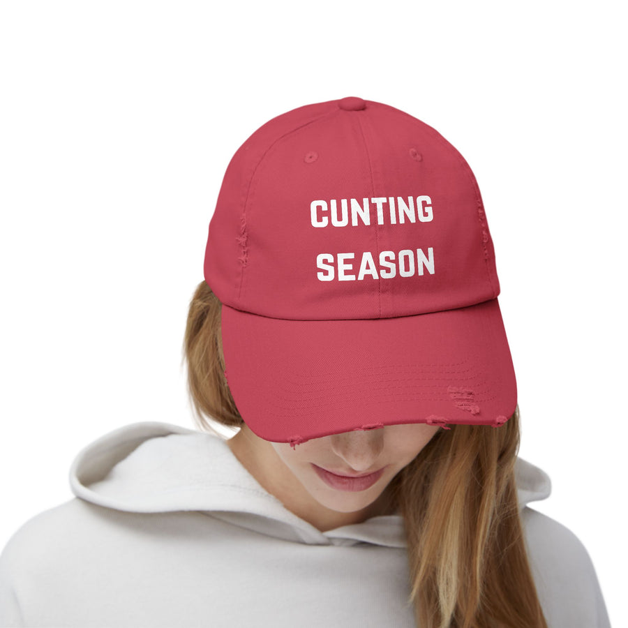 "Cunting Season" Distressed Cap