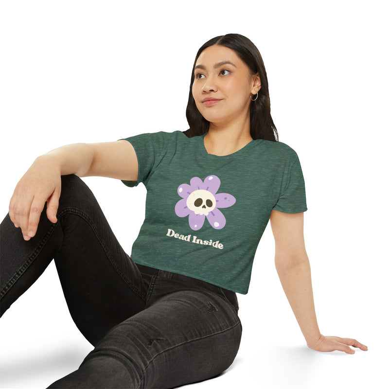Women's Festival Crop Top - "Dead Inside" Graphic Tee