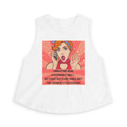 Crop Top - Retro Pop Art "I Understand Being A Responsible Adult..." Graphic Tank