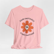 Graphic Tee - Kinda Emotionless Kinda Emotional Floral Skull Mental Health Awareness T-Shirt